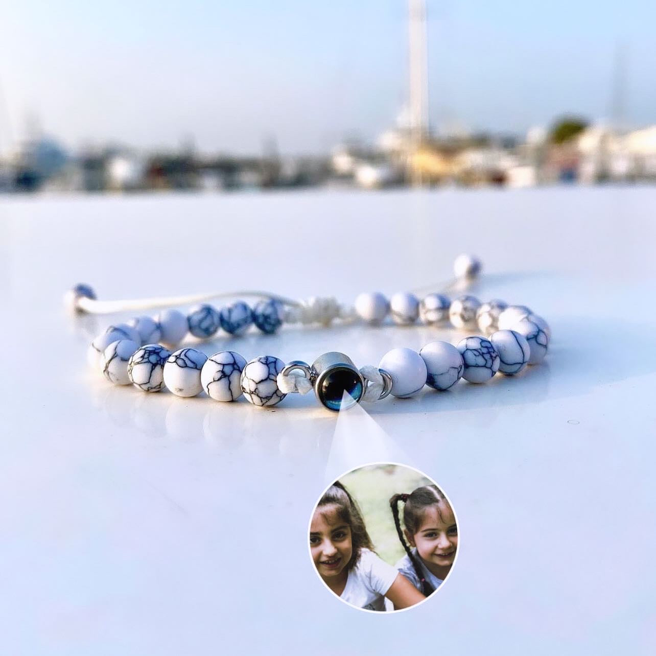 White stone bracelet (your photo inside)