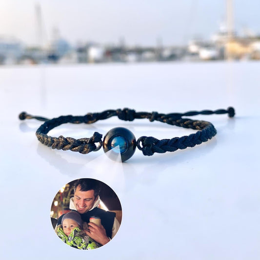 Black knit bracelet (your photo inside)